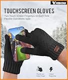 KEECOW Handschuhe Herren,Winterhandschuhe Herren Touchscreen Warme Thermo Fleece Strickhandschuhe für Outdoor Sport Laufen Radfahren Freizeit