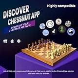 Chessnut Elektronisches Schach-Set, Holz-Schachbrett mit LEDs, AI adaptives elektronisches Schachspiel und App mit Computer-Schachbrett, für 1-2 Spieler ab 8 Jahren
