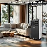 Echos Klimaanlage 3in1 WIFI mobil Fensterabdichtung mit Abluftschlauch 24h Timer Fernbedienung 9000 BTU 3 Modi Aircooler Klimagerät mobile Klimaanlage Air Cooler Klima Anlage Air Conditioner