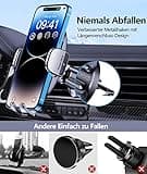 Glangeh Handyhalterung Auto Lüftung, Upgrade Hakenclip Handy Halterung Auto, 360° Drehbar KFZ Auto Handyhalterung mit EIN-Knopf-Release, Kompatibel mit iPhone 14 Pro Max, Alle 4-7" Smartphone