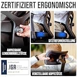 ELITESEATS Bürostuhl Ergonomisch [TESTSIEGER] Kratzerfreie Rollen Atmungsaktiv | Ergonomischer Schreibtischstuhl | Büro Stuhl 150 kg Belastbar | Computerstuhl | Drehstuhl | Home Office Chair Ergonomic