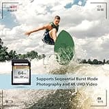 GIGASTONE 4K Kamera Pro 64GB SDXC Speicherkarte 2er-Pack mit bis zu 100 MB/s für Digitalkameras Canon Sony Olympus, 4K UHD Videoaufnahmen UHS-I U3 V30 Klasse 10