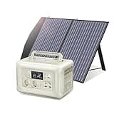 ALLPOWERS R600 Solargenerator, 2x 600W (1200W Spitze) AC Ausgang, 299WH LiFePO4 Batterie Tragbare Powerstation mit 100W Solarpanel, Mobile Stromversorgung für Garten Reise Camping Wohnmobil Notfall