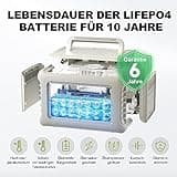 ALLPOWERS R600 Solargenerator, 2x 600W (1200W Spitze) AC Ausgang, 299WH LiFePO4 Batterie Tragbare Powerstation mit 100W Solarpanel, Mobile Stromversorgung für Garten Reise Camping Wohnmobil Notfall