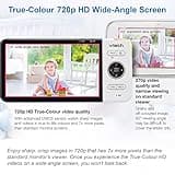VTech VM818HD Babyphone mit Kamera, HD blendfreie Nachtsicht, Video-Babyphone mit 12,7 cm (5 Zoll) 720p HD-Display, Nachtlicht, 110°-Weitwinkelansicht, True-Color-Tagessicht, 300 m Reichweite, 2