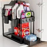 GEMWON Küchen Organizer, 2 Etagen Unter Waschbecken Regal mit 4 Haken &2 Tassen, Spülschrank Organizer, Badezimmer Organizer, Schrank Organizer, Ordnungssystem für Küche,Haushalt & Wohnen