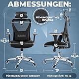 CLOUVOU CleverSeat Bürostuhl Ergonomisch [TESTSIEGER] Schreibtischstuhl 100% individuell einstellbar | Büro Stuhl & Gaming Stuhl | Computerstuhl Home Office Chair Ergonomic | Drehstuhl 150 kg