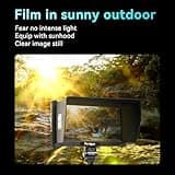 Portkeys HD7H Kamera Field Monitor 7 Zoll 1000 Nits Helligkeit, 4K HDMI Kamera Monitor mit Entspiegeltem Glas, Sonnenblende, für DSLR und spiegellose Kameras
