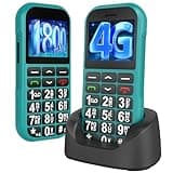 CHAKEYAKE 4G Seniorenhandy Mobiltelefon Ohne Vertrag mit Große Tasten,1800mAh Lange Standby Rentner Senioren Handy Großtastenhandy mit USB-C,SOS-Funktion,Taschenlampe,Ladestation-Dunkelgrün