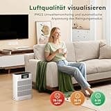 Alphaappliance Luftreiniger mit HEPA Luftfilter und Aktivkohlefilter, Vierstufiges Filtersystem gegen Schimmel, Staub und Tierhaare bis zu 0,3 µm, CADR 220m³/h für Räume bis zu 60m², AP001