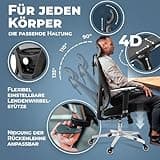 CLOUVOU CleverSeat Bürostuhl Ergonomisch [TESTSIEGER] Schreibtischstuhl 100% individuell einstellbar | Büro Stuhl & Gaming Stuhl | Computerstuhl Home Office Chair Ergonomic | Drehstuhl 150 kg