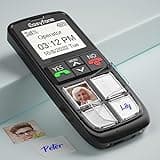 Easyfone T6 4G Seniorenhandy mit Große Bildtasten Mobiltelefon für Senioren ohne vertrag mit Notruftaste und Ladestation (Schwarz)