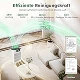 Alphaappliance Luftreiniger mit HEPA Luftfilter und Aktivkohlefilter, Vierstufiges Filtersystem gegen Schimmel, Staub und Tierhaare bis zu 0,3 µm, CADR 220m³/h für Räume bis zu 60m², AP001