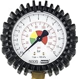 HAZET Reifenfüll-Messgerät 9041-1 I Manometer-Messbereich: 0-12 bar, Schlauchlänge: 400 mm, Manometer-Durchmesser: 63 mm I Reifendruck-Prüfer für Auto, Motorrad, Lkw uvm.