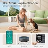 Dhyala Luftreiniger Allergiker für Wohnung Raucherzimmer, HEPA Luftfilter gegen Schimmel Staub Pollen Tierhaare, CADR 450m³/h für 161㎡, App-gesteuert Air Purifier with Luftbefeuchter(100mL Tank) 22dB