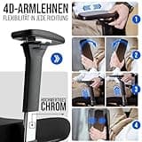 ELITESEATS Bürostuhl Ergonomisch [TESTSIEGER] Kratzerfreie Rollen Atmungsaktiv | Ergonomischer Schreibtischstuhl | Büro Stuhl 150 kg Belastbar | Computerstuhl | Drehstuhl | Home Office Chair Ergonomic