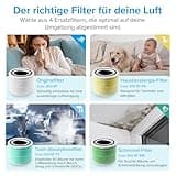 LEVOIT Luftreiniger mit HEPA Luftfilter gegen 99,97 Prozent Schimmel Staub Pollen Tierhaare, Luftqualitäts-Feedback und Auto-Modus, CADR 240m³/h für Raucherzimmer, Air Purifier 22dB Schlafmodus Timer