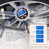 Oasser Digitaler Reifendruckmesser Reifenfüller 255 PSI Reifendruckmesser Digitaler Reifendruckprüfer US&EU Standard Anschluss Reifendruckmessgerät für Auto Motorrad Fahrrad