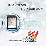 GIGASTONE 4K Kamera Pro 64GB SDXC Speicherkarte 2er-Pack mit bis zu 100 MB/s für Digitalkameras Canon Sony Olympus, 4K UHD Videoaufnahmen UHS-I U3 V30 Klasse 10