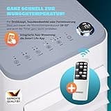 Monzana® lokale Klimaanlage MZKA2600 WiFi App Mobil Fensterabdichtung Abluftschlauch 9000BTU 4in1 1000W 30qm Fernbedienung Luftentfeuchter Klimagerät
