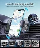 Glangeh Handyhalterung Auto Lüftung, Upgrade Hakenclip Handy Halterung Auto, 360° Drehbar KFZ Auto Handyhalterung mit EIN-Knopf-Release, Kompatibel mit iPhone 14 Pro Max, Alle 4-7" Smartphone