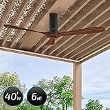 Cecotec Deckenventilator mit Fernbedienung und WLAN EnergySilence Aero 5500 Black Aqua Connected. 40 W, Durchmesser 52 Zoll, 3 Flügel, Schutzart IP44, Winter-Summer-Modus, Timer