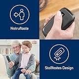 Panasonic KX-TU446EXG 2G Seniorenhandy ohne Vertrag (SOS-Notruftaste, Stoßfest, Sprachverstärker, große getrennte Tasten, große Schrift und Nummernanzeige, 2,4 Zoll Farbdisplay, Klapphandy, grau