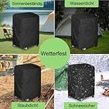Newbob Grillabdeckung Wetterfest, Universal Grill Abdeckhaube Wasserdicht Gas Grill Abdeckung für den Außenbereich Grill Zubehör, 420D Oxford Robust Grill Abdeckplane(80x66x110cm)