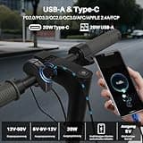 E Scooter USB C Steckdose, Scooter Handyladegeräte Wasserdicht 20W Schnellladegerät USB-A & Type-C Telefon Ladegerät XT60U-F für Ninebot MAX G30 G30D, Scooter Zubehör für Telefone, Tablets, GPS
