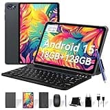 TABWEE T80 Android 15 Tablet 10 Zoll HD-IPS Display, 18 GB RAM + 128 GB ROM (2 TB TF), Quad-Core, 6000 mAh, 5G WLAN, GPS, Inkl. Tablet mit Tastatur, Maus & Stift, 2 Jahre Garantie