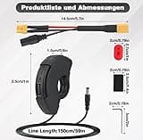 E Scooter USB C Steckdose, Scooter Handyladegeräte Wasserdicht 20W Schnellladegerät USB-A & Type-C Telefon Ladegerät XT60U-F für Ninebot MAX G30 G30D, Scooter Zubehör für Telefone, Tablets, GPS