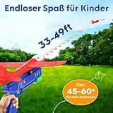 Winstico Flugzeug Spielzeug mit Katapult für Jungen ab 4 5 6 7 8 Jahre - Styroporflieger & Segelflugzeug, Outdoor Spielzeug für Kinder Garten, Geburtstagsgeschenk & Kinderspielzeug