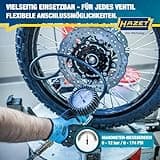 HAZET Reifenfüll-Messgerät 9041G-1 I Geeicht, ablesbar, Manometer-Messbereich: 0-10 bar, Schlauchlänge: 1000 mm, Manometer-Durchmesser: 80 mm I Reifendruck-Prüfer für Auto, Motorrad, LKW
