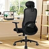 Milacyee Bürostuhl Ergonomisch, Bürostuhl,Schreibtischstuhl mit Lendenwirbelstütze, Höhenverstellung, Chefsessel aus Mesh hat 90°-130° Liegefunktion(Abschließbar), Netzstuhl Belastung bis 150KG