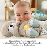 Fisher-Price Schlummer Otter Kuscheltier mit Atembewegung und Musik, Baby Erstausstattung, Neugeborene, Baby Spielzeug ab Geburt, Babyparty und Neugeborenen Geschenk, FXC66