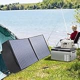 ALLPOWERS R600 Solargenerator, 2x 600W (1200W Spitze) AC Ausgang, 299WH LiFePO4 Batterie Tragbare Powerstation mit 100W Solarpanel, Mobile Stromversorgung für Garten Reise Camping Wohnmobil Notfall