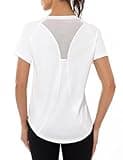 Gyabnw Sportshirt Damen Kurzarm Sport Oberteil Fitness Funktionsshirt Locker Laufshirt Atmungsaktiv Wandershirt Yoga Gym