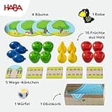 HABA Erster Obstgarten – Meine ersten Spiele: Brett- & Familienspiel rund um Farben und Formen, Holzspielzeug-Spieleklassiker für Kleinkinder ab 2 Jahren – 1004655001