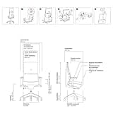 Steelcase Please Ergonomischer Bürodrehstuhl mit höhenverstellbarer Lumbalstütze Onyx Schwarz, 66 x 64 x 108