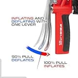 GAV Reifenfüller Messgerät mit WIKA 80mm Manometer (Geeicht) Profi Reifendruckprüfer Druckluft für Auto, Motorrad, Lkw uvm