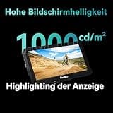 Portkeys HD7H Kamera Field Monitor 7 Zoll 1000 Nits Helligkeit, 4K HDMI Eingang Kamera Monitor mit Mattem Display Sonnenblende, für DSLR und spiegellose Kameras