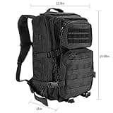 ProCase 40L Militär Taktische Rucksack, Große Kapazität 3 Tage Armee Assault Pack Bag Go Bag Rucksack für Wandern Jagd, Trekking und Camping und andere Outdoor Aktivitäten –Schwarz