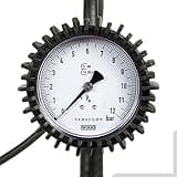 GAV Reifenfüller Messgerät mit WIKA 80mm Manometer (Geeicht) Profi Reifendruckprüfer Druckluft für Auto, Motorrad, Lkw uvm