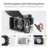 K&F CONCEPT Matte Box Lite mit Top Flag für DSLRs und spiegellose Kameras, kompatibel mit 67mm/72mm/77mm/82mm/95mm Objektiven, kommt mit Filtereinsatz