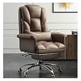 Ergonomischer Bürostuhl, schwenkbar, aus PU-Leder, hoher Rücken, Armlehnen, höhenverstellbar, Fußstütze, ideal für Arbeitsbereiche im Executive