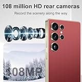 Maustron G25Ultra Unlocked Phone 7.3“ HD+ Display | 8GB RAM 256GB ROM | Dual SIM & 108MP Kamera | Android 14 | 4G LTE + Face ID/Wi-Fi/GPS | Lange Batterie - Budget Smartphone (G25Ultra-Black)