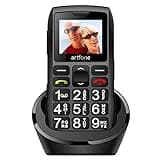 artfone C1+ Mobile Seniorenhandy ohne Vertrag | Dual SIM mit Notruftaste | Rentner Handy große Tasten | 1800 mAh Akku Lange Standby-Zeit | Großtastenhandy mit Ladestation | 1,77 Zoll Farbdisplay