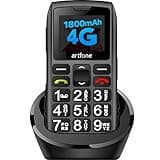 artfone 4G Seniorenhandy ohne Vertrag | Dual SIM mit Notruftaste | Rentner Handy große Tasten | Akku Lange Standby-Zeit | USB-C | Großtastenhandy mit Ladestation | 1,77 Zoll Farbdisplay
