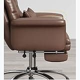 Ergonomischer Bürostuhl, schwenkbar, aus PU-Leder, hoher Rücken, Armlehnen, höhenverstellbar, Fußstütze, ideal für Arbeitsbereiche im Executive