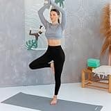 Leafigure 2er Pack Sport Leggings Damen High Waist Sporthose Damen Mit Taschen Gym Leggings Blickdicht für Sport Yoga Schwarze XXL